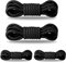 Lrocotanc 2 pares de cordones - Cordones de 5 mm - 120 cm - Cordones negros - cordones redondos - Para botas de montaña - Aptos para zapatillas deportivas, de running y de entrenamiento