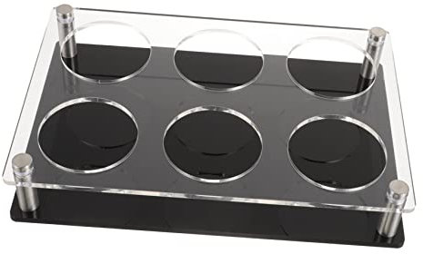 Amosfun 5 Pièces porte-verres à shot uniquement injecteur Distributeur de verres de bar cocktail trousse distributeur de verres à liqueur organisateur de tasses à whisky Acrylique