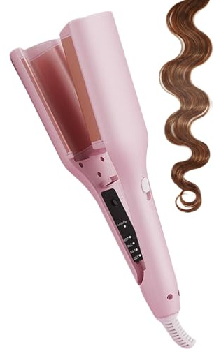 Plancha de ondas 220V - Rizador Waves 29cm, plancha calefactable - Rizador de iones negativos | Antiquemaduras, temperatura ajustable, ondas y brillantes, mujeres, niñas, salón & hogar