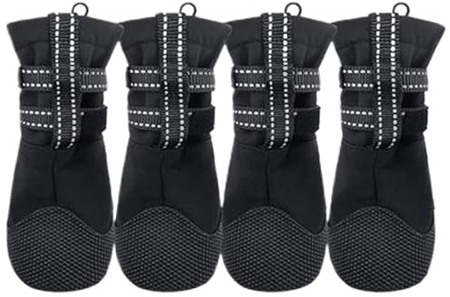 Gupcaqosjw Chaussures pour Chiens – 4 pièces antidérapantes | Bottes de Neige pour Chien – pour la randonnée, la Marche, l'été, Les Jours de Pluie, l'hiver et la Neige