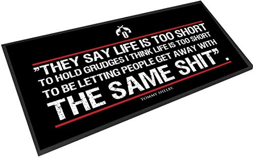 Bar Runner - Alfombra de bar con cita inspiradora, Life is short