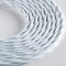 Klartext – Cable textil trenzado luminoso para iluminación, 3 x 0,75 mm, blanco mate, 3 m. Atención: cable tierra incluido. Máxima seguridad a prueba de golpes.