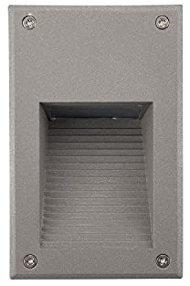 Popp® Pack x2 Unidad Aplique Lámpara LED Gris Exterior IP54 3W 4000K 180Lm led Empotrables de Pared iluminacion Escalera Fachada Blacón (Pack 2)