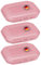 Westmark 3 Brotdosen/Snackboxen -Mini- 300 ml, mit Klick-Verschluss, Höhe: je ca. 3,7 cm, Kunststoff, Rosa, 235122EP