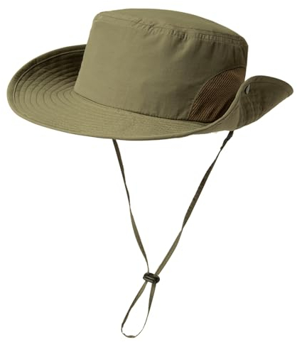 TOP-EX Sommer Sonnenhüte Golf Bucket für Männer mit Großem Kopf Breiter Rand Boonie Safari Wasserdicht Strand UPF50+ Angeln Wandern Armeegrün X-Groß XX-Groß XL XXL