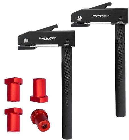 2 Pièces Serre Joint Menuisier Kit, avec 4 Cartes de Table en Alliage D'aluminium, Réglable Outils Menuisier, Tenant Etau Menuisier, pour Sculpture sur Bois, Routage, Ponçage