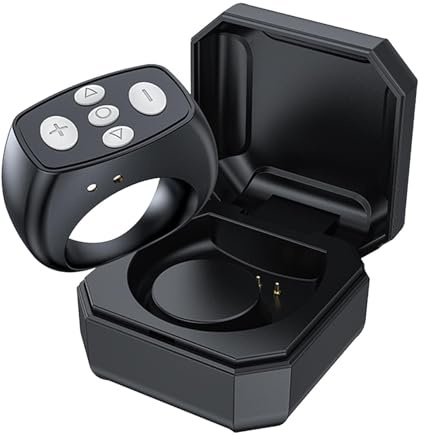 Page Turner, anello di scorrimento, telecomando wireless, telecomando wireless, telecomando e-book, app video BT RC| telecomando per fotocamera, controller di scorrimento video per telefono e tablet