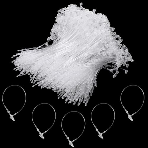 2000 Stück Sicherheitsfäden Für Preisschilder Anhänger Etiketten Preisetiketten 10cm Loop Pins Transparent Kunststoff Verbindungselemente Zum Aufhängen Von Kleidung Preisschild Flohmarkt