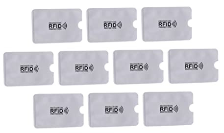 Hotainoys RFID-blockerande fodral stöldskydd vattentät ID-korthållare plast kreditkortspåse 10 st ID-hållare