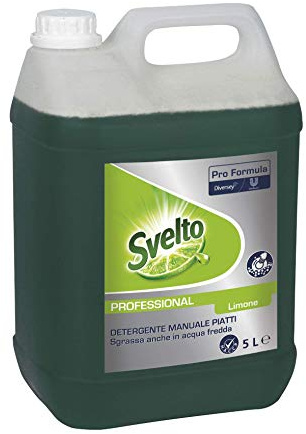 SGWEB Professional Svelto Più Limone Detergente Piatti a Mano Professionale Formato Scorta 2 Pezzi da 5 Litri Totale 10L Altamente Sgrassante con Succo di Limone Naturale