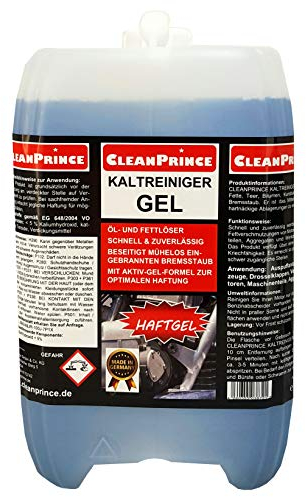 CleanPrince Kaltreiniger Gel 5 Liter Motorkaltreiniger Haftgel für Felgen Auspuffanlagen Maschinen Motoren Reinigungsmittel
