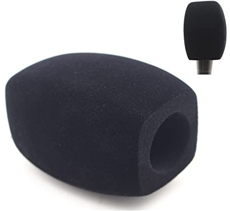 Saidbuds Flocked Mic Foam Windscreens Handhold Mic Foam Covers Windshields for TV Interview Microphones (Square, Black)