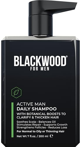 Active Man Daily Shampoo, For Normal to Oily or Thinning Hair, 7 fl oz (200 ml), Blackwood For Men