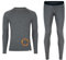 DANISH ENDURANCE Merinowolle Thermo-Unterwäsche Set, Premium Skiunterwäsche, Funktionsunterwäsche, Lange Unterhose & Langarmshirt für Herren, Dunkelgrau, M