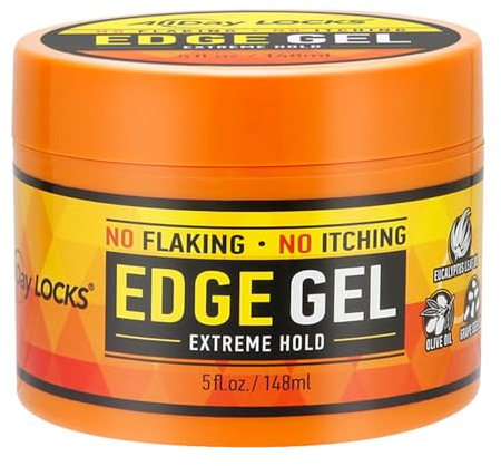 AllDay Locks Edge Gel | Extreme Hold Edge Control Gel | No Flaking, Itching, or Split Ends | Long Lasting Style for Braids, Locks, Twists, Cornrows | 5 oz
