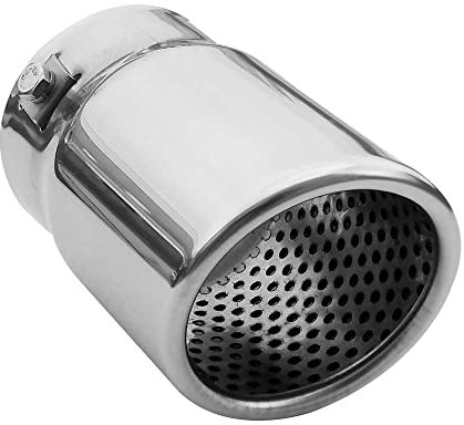 Rumplex Auspuffblende Rund Edelstahl Sportauspuff Auspuff Endrohr Ende Endrohrblende Auspuffspitzen Endrohrblenden Schalldämpfer Spitze Universell Auspuffrohr Chrom Rostfrei