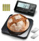 Kitchen Scales Digital with Detachable Display, 15kg Stainless Steel Food Scales Weighing Grams and Oz, Electronic Food Weighing Scales for Cooking Baking Scales with Tare Function, 1g/0.1oz Precision