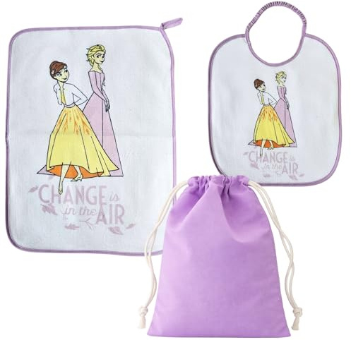 Ellepi set asilo Disney 3 pezzi bavaglino tovaglietta sacca