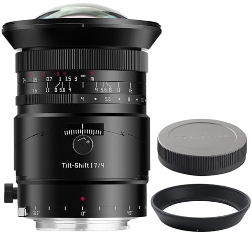 TTartisan 17mm F4 Manual Full Frame 104 Angle Tilt-Shift Ultra Wide Portraits Camera Lens for Canon-RF Mount R7、R10、R50、R100,etc.