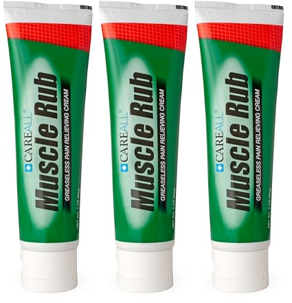 CareAll Muscle Rub Non-Greasy Cream 3.0 oz. (3 Pack) Ultra Strength. Relief from Minor Aches and Pains in Muscles and Joints. 10% Menthol & 15% Methyl Salicylate
