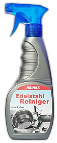 EDELSTAHLREINIGER 500ml Sprühflasche Edelstahlpflege Edelstahl Reiniger Reinigung Reinigungsspray Pflege 73