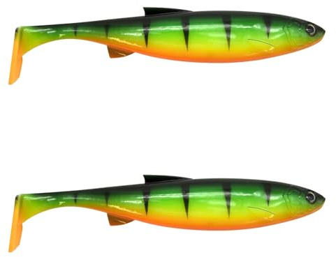 Tackle Porn Bahama Mama - Gummifische zum Angeln - Shad - Gummiköder - Hechtköder (Mango Tiger, 20cm)