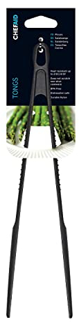 Chef Aid Nylon Serving Tongs,BPA Free Kitchen Utensil and Ideal for use with Non-Stick Cookware, Comes in Black Colour