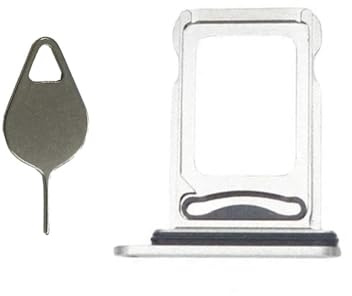 Nano Dual SIM Kartenfach Slot Halter Adapter Ersatz für iPhone 15 Pro 6.1 / iPhone 15 Pro Max 6.7 Mit Pin White Titanium