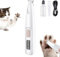 Leise Hundeschermaschine, Wiederaufladbarer Pfotentrimmer für hunde und Katze, Wasserdichter Profi Hundetrimmer mit LED-Licht, für Dickes Langes Lockiges (Weiße)