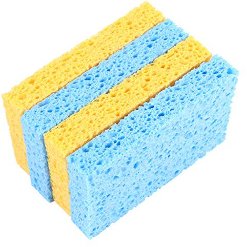 HAPINARY 16piezas Esponjas De Cocina De Limpieza De y Azules Esponjas para Fregadero Limpiadores De y Utensilios Alta Absorción y Secado Rápido