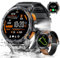 SUNKTA DM1 Montre Connectée Homme GPS, La Boussole/Lampe De Poche LED, 1.43 AMOLED Smartwatch, 170+Sportifs/Podometre/Sommeil/IP68 Etanche Montre Running Homme, Smart Watch avec Android iOS