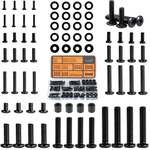 Universal TV Mounting Hardware Kit | M4/M5/M6/M8 Screws & Spacers | VESA-Compatible for TVs & Monitors Up to 80 | Organized & Labeled for Quick Installation