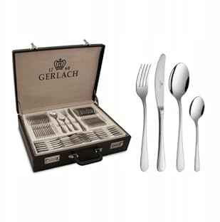 Set di Posate da Gerlach Lucido Antica, Acciaio Inox, Argento, 52 x 42 x 10 cm, 68 unità