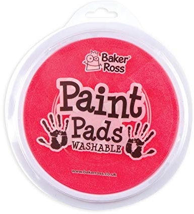 Baker Ross EV943 Pink Paint Pad - Pack of 1, For Kids Finger Painting for Arts and Crafts Projects