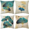 ARNTY Lot de 4 Housse de Coussin 45x45cm, Moderne Taies d'oreiller Animaux Décoratif Canapé Coussin Canape pour Chambre, canapé, Chaise, Lit,Jardin (Ginkgo Biloba-Velours)