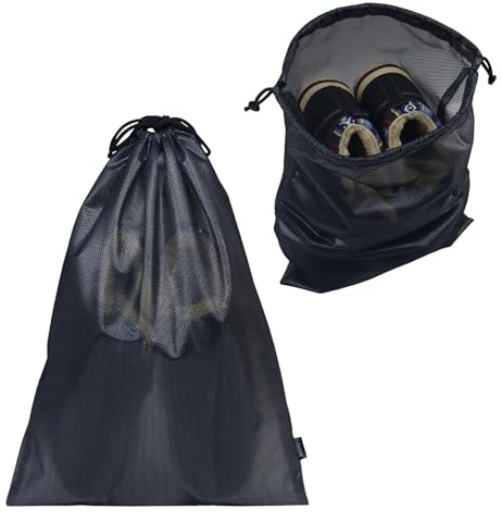 Gloppie Shoe Bags for Travel, Shoe Storage Bag with Drawstring, Packing Organizer for Sneakers, Gym, Luggage, Closet, Weekender Overnight Travel Essentials