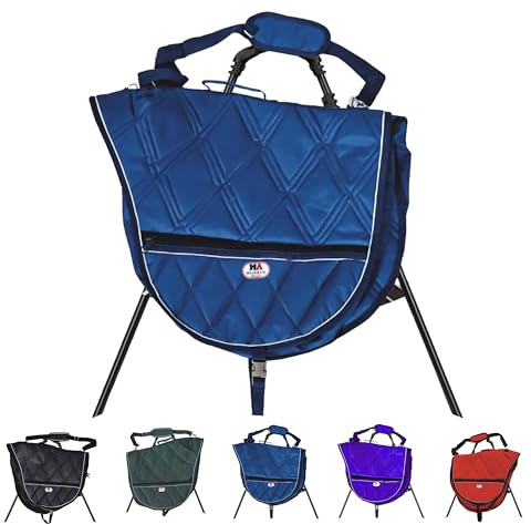Majestic Ally 1000D Nylon Reflective English Saddle Carry Bag (Navy)