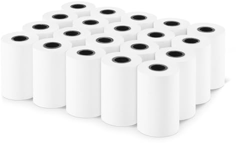 Amazon Basics Quittungsrollen aus Thermopapier, 57 mm x 40 mm, 20 Rollen
