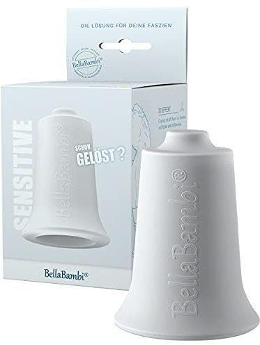 BellaBambi® Maxi solo Schröpfglas | Saugglocken Cup für Faszien-Massage & Trigger-Pointer | Ideal für Rücken, Po, Bauch, Oberschenkel | Made in Germany | Sensitive für sensible Haut - weiss