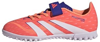 adidas Club Predator Turf Unisex Children's Trainers, Signal Coral White Beam Orange, 10 UK