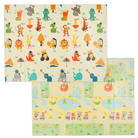 Relaxdays Tappeto Gioco per Bambini e Neonati, Tappetino per Gattonare, LxP: 200x150 cm, in Gomma XPE Atossica, Colorato