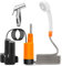 WODHMIEY Electric Shower, 7.4V Rechargeable Shower Pump, 80 Minutes Running Time, Battery Indicator, Outdoor Camping Car Shower, Car Wash Garden Sprayer, USB Charging, 2200mAh Batteries (1 Batterie)