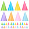 Lot de 32 chapeaux de fête colorés - Chapeaux de fête - Chapeaux de fête en papier - Chapeaux de fête pour adultes et garçons - Décoration de fête d'anniversaire - Décoration de table (8 couleurs)