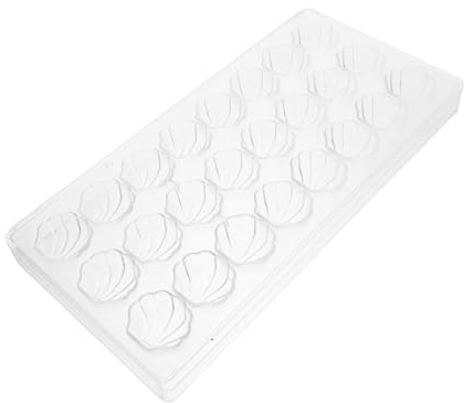 NAMOARLY 24grid Cell Shell Candy Mold Palsky Unique Shell Pattern Chocolate Molding for Celebrations Material Soap Candle Making Kit