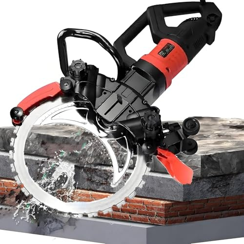 RayGenius Concrete Ring Saw,Electric Ring Saw for Wall Cutting,Electric Ring Saw Wall Chaser,8980W Electric Wall Chaser with Dust Extractor 1x401mm+520mm