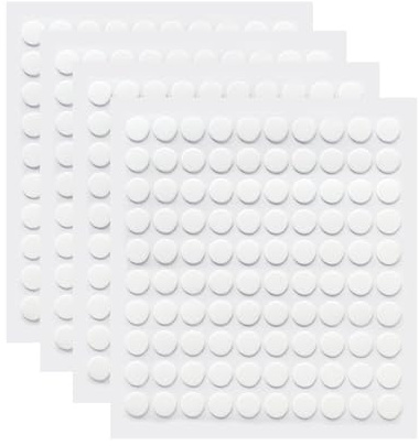 Nzexlyva 400 Pcs Double Sided Sticky Dots, Transparent Double Sided Sticky Pads, Removable Round Putty Clear Sticky Pads, Wall Decor Diy Arts No Damage Stickers Poster Strips Photo Wall Use (10MM)