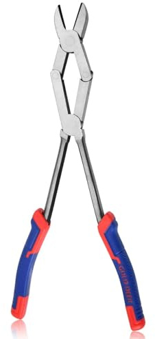 GOLD DEER 13Inch Long Reach XL Dual Pivot Wire Cutting Pliers Double-Joint Side Cutters Compound Action Cutting Pliers Diagonal Cutters Extra Long Plier for Hard to Reach Narrow Spaces