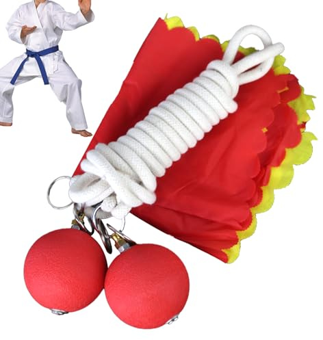 Rope Dart Hammer – Rubber Metal 3.5m | Exercise Ball Rubber Hammer Martial Arts Training Equipment | Men's Muscle Training Ball Women Adults Seniors Home Gym Park Kung Fu Wushu