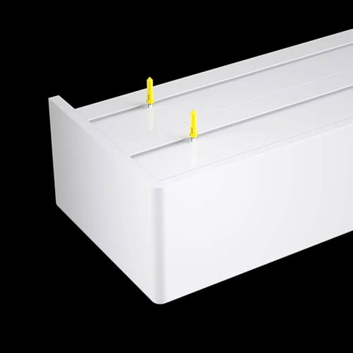 Caja de cortina doble para montaje en pared/techo con doble barra y soporte, rieles resistentes para ventanas, decorativo, divisor de habitación (montaje lateral, 300 cm)