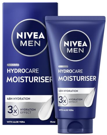 NIVEA MEN Hydrocare 48H Hydration Face Moisturiser with Aloe Vera 75ml